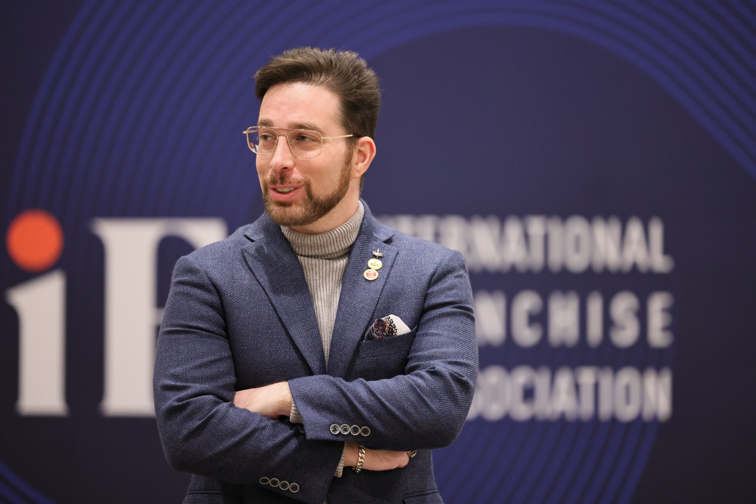 At an International Franchise Association event